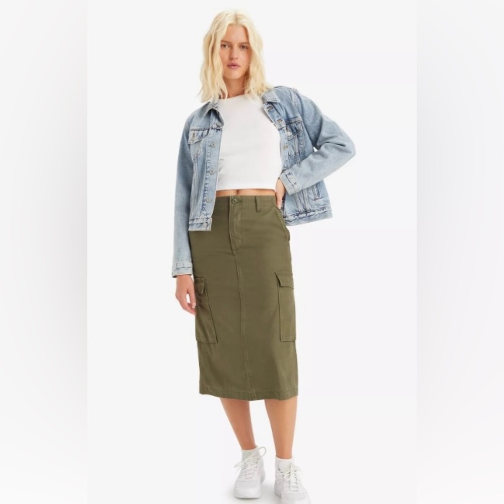 LEVI'S PREMIUM CARGO MIDI SKIRT